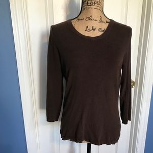 Quarter length brown top